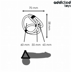 Addicted toys - anillo triple para el pene