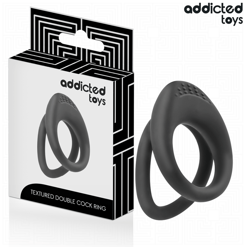 Addicted toys - anillo texturizado doble para el pene Addicted toys - anillo texturizado doble para el pene