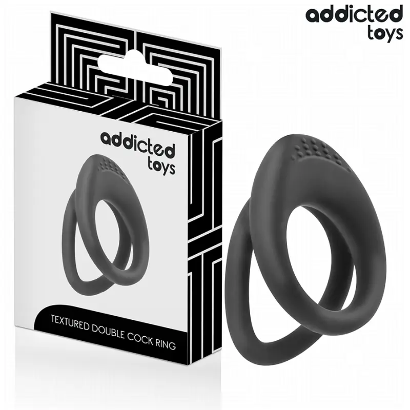 Addicted toys - anillo texturizado doble para el pene