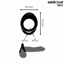 Addicted toys - anillo texturizado doble para el pene