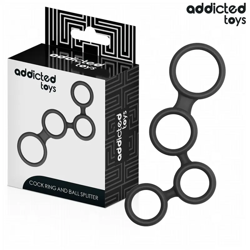 Addicted toys - anillo para el pene con divisores para testículos