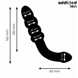 Addicted toys - masajeador anal doble silicona 16,5 cm