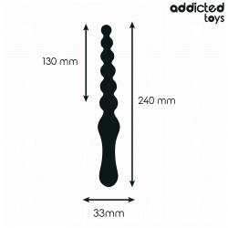 Addicted toys - masajeador anal doble silicona 24 cm