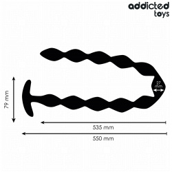 Addicted toys - rosario anal 27 cm extra largo silicona
