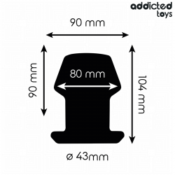 Addicted toys - plug anal hueco extrem silicona talla l 10,4 cm
