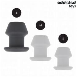 Addicted toys - plug anal hueco extrem silicona talla l 10,4 cm