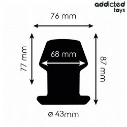 Addicted toys - plug anal hueco extrem silicona talla m 8,7 cm