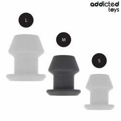 Addicted toys - plug anal hueco extrem silicona talla m 8,7 cm