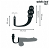 Addicted Toys modelo 1, plug de bolas con anillo, con medidas
