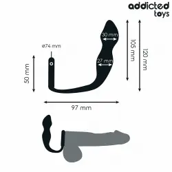 Addicted toys - plug anal con anillo silicona modelo 2