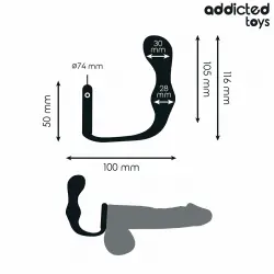 Addicted toys - plug anal con anillo silicona modelo 3