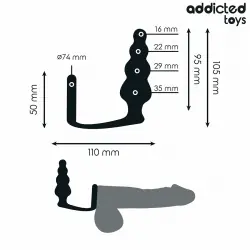 Addicted toys - plug anal con anillo silicona modelo 5