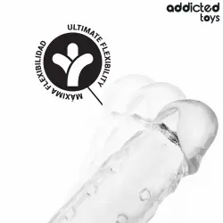 Addicted toys - funda para el pene transparente talla s 23 cm