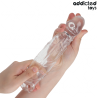 Funda extensora transparente en la mano