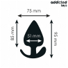 Addicted toys - plug anal silicona talla xl 9.5 cm - 4