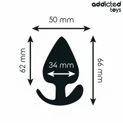 Addicted toys - plug anal silicona talla m 6,6 cm