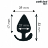 Addicted toys - plug anal silicona talla s 5,3 cm - 4