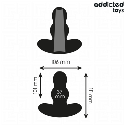 Addicted toys - plug anal hueco silicona talla l 11.1 cm - - 4
