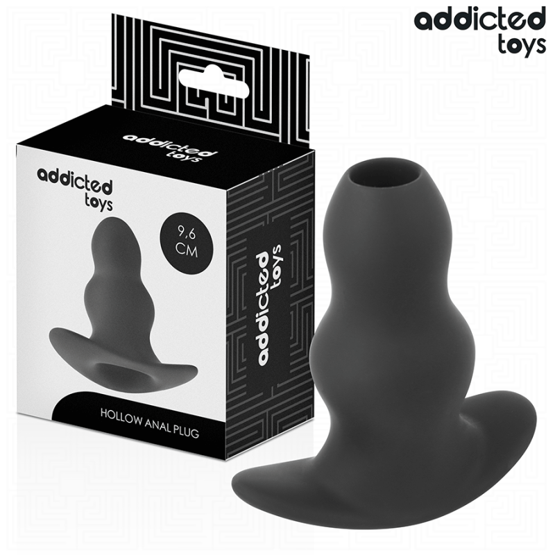 Addicted toys - plug anal hueco silicona talla m 9,6 cm - - 1