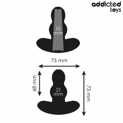 Addicted toys - plug anal hueco silicona talla s 7,3 cm