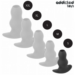 Addicted toys - plug anal hueco silicona talla s 7,3 cm