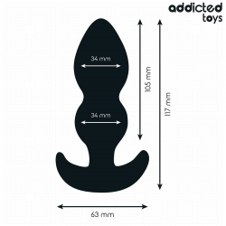 Addicted toys - plug anal silicona talla l 11,7 cm