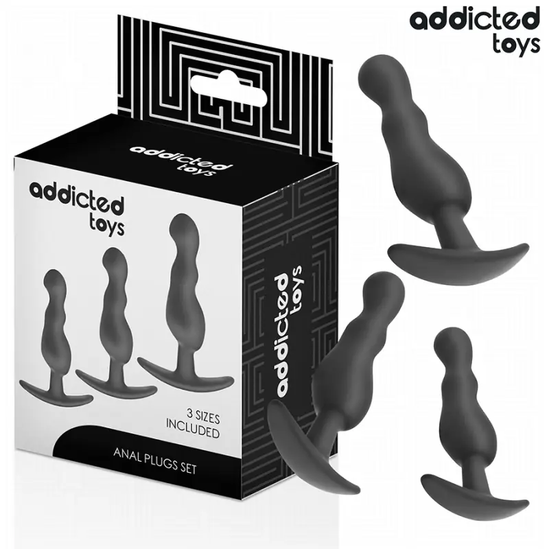 Addicted toys - set de 3 plug anal silicona modelo 1 Addicted toys - set de 3 plug anal silicona modelo 1