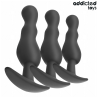 Addicted toys - set de 3 plug anal silicona modelo 1 - 2