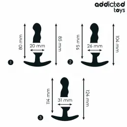 Addicted toys - set de 3 plug anal silicona modelo 1 Addicted toys - set de 3 plug anal silicona modelo 1