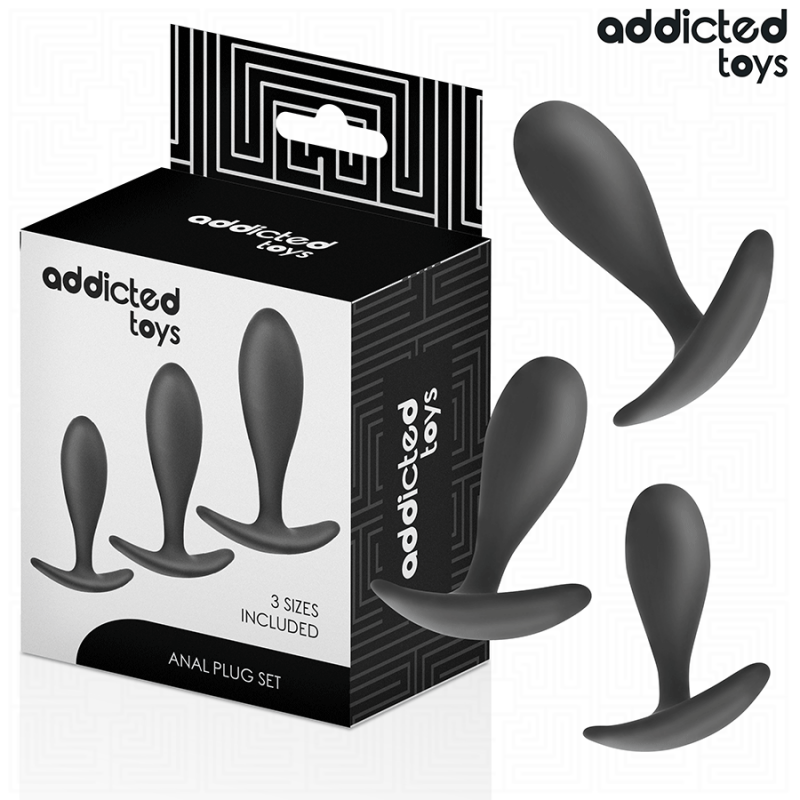Addicted toys - set de 3 plug anal silicona modelo 2