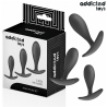 Addicted toys - set de 3 plug anal silicona modelo 2 - 1