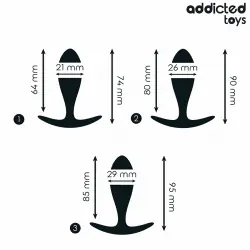 Addicted toys - set de 3 plug anal silicona modelo 2 Addicted toys - set de 3 plug anal silicona modelo 2