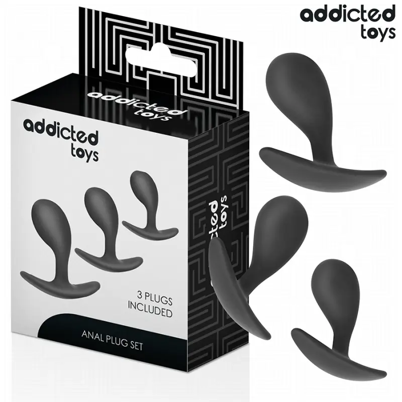 Addicted toys - set de 3 plug anal silicona modelo 3 Addicted toys - set de 3 plug anal silicona modelo 3