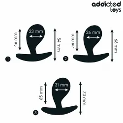 Addicted toys - set de 3 plug anal silicona modelo 3 Addicted toys - set de 3 plug anal silicona modelo 3