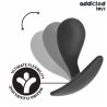 Addicted toys - set de 3 plug anal silicona modelo 3 - 5