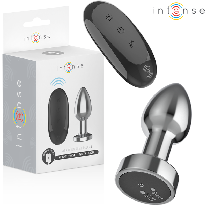 Intense - plug anal 10 vibraciones metal con control remoto s