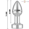 Intense - plug anal 10 vibraciones metal con control remoto s - 4