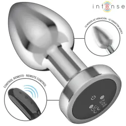 Intense - plug anal 10 vibraciones metal con control remoto m Intense - plug anal 10 vibraciones metal con control remoto m