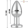 Intense - plug anal 10 vibraciones metal con control remoto l - 4