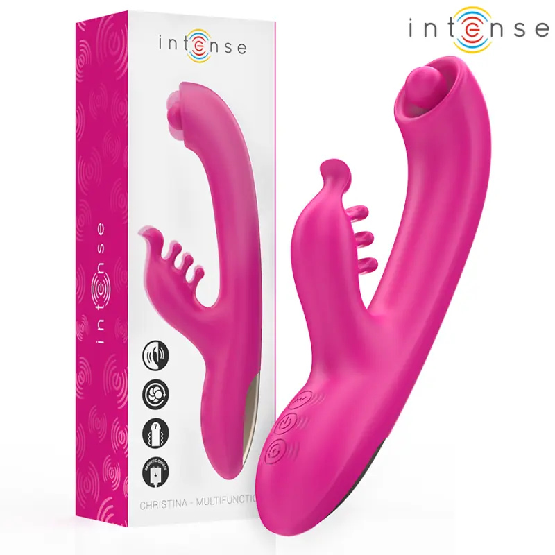 Intense - christina vibrador multifunción rabbit 22.5 cm rosa Intense - christina vibrador multifunción rabbit 22.5 cm rosa
