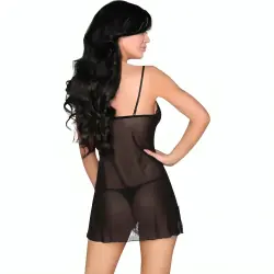 Livco corsetti fashion - luise 1710 babydoll + tanga negro s