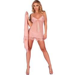 Livco corsetti fashion - hyeona 1710 babydoll + tanga rosa s