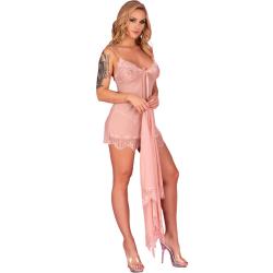 Livco corsetti fashion - hyeona 1710 babydoll + tanga rosa s