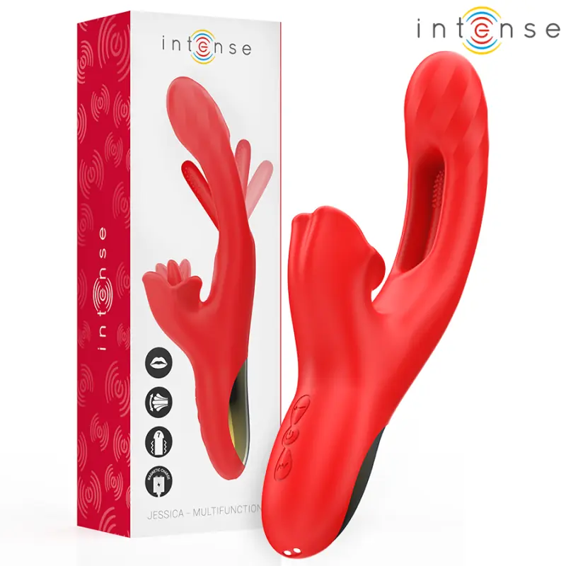 Intense - jessica vibrador multifunción estimulación clítoris 24.8 cm rojo Intense - jessica vibrador multifunción estimulación clítoris 24.8 cm rojo