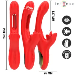 Intense - jessica vibrador multifunción estimulación clítoris 24.8 cm rojo Intense - jessica vibrador multifunción estimulación clítoris 24.8 cm rojo