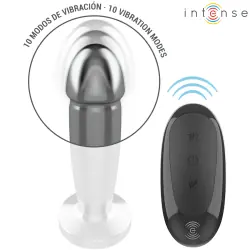 Intense - plug anal 10 vibraciones metal en forma de dildo con control remoto s Intense - plug anal 10 vibraciones metal en forma de dildo con control remoto s
