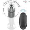 Intense - plug anal 10 vibraciones metal en forma de dildo con control remoto s - 3