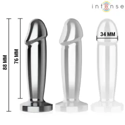 Intense - plug anal 10 vibraciones metal en forma de dildo con control remoto s Intense - plug anal 10 vibraciones metal en forma de dildo con control remoto s