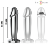 Intense - plug anal 10 vibraciones metal en forma de dildo con control remoto s - 4