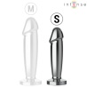 Intense - plug anal 10 vibraciones metal en forma de dildo con control remoto s - 5